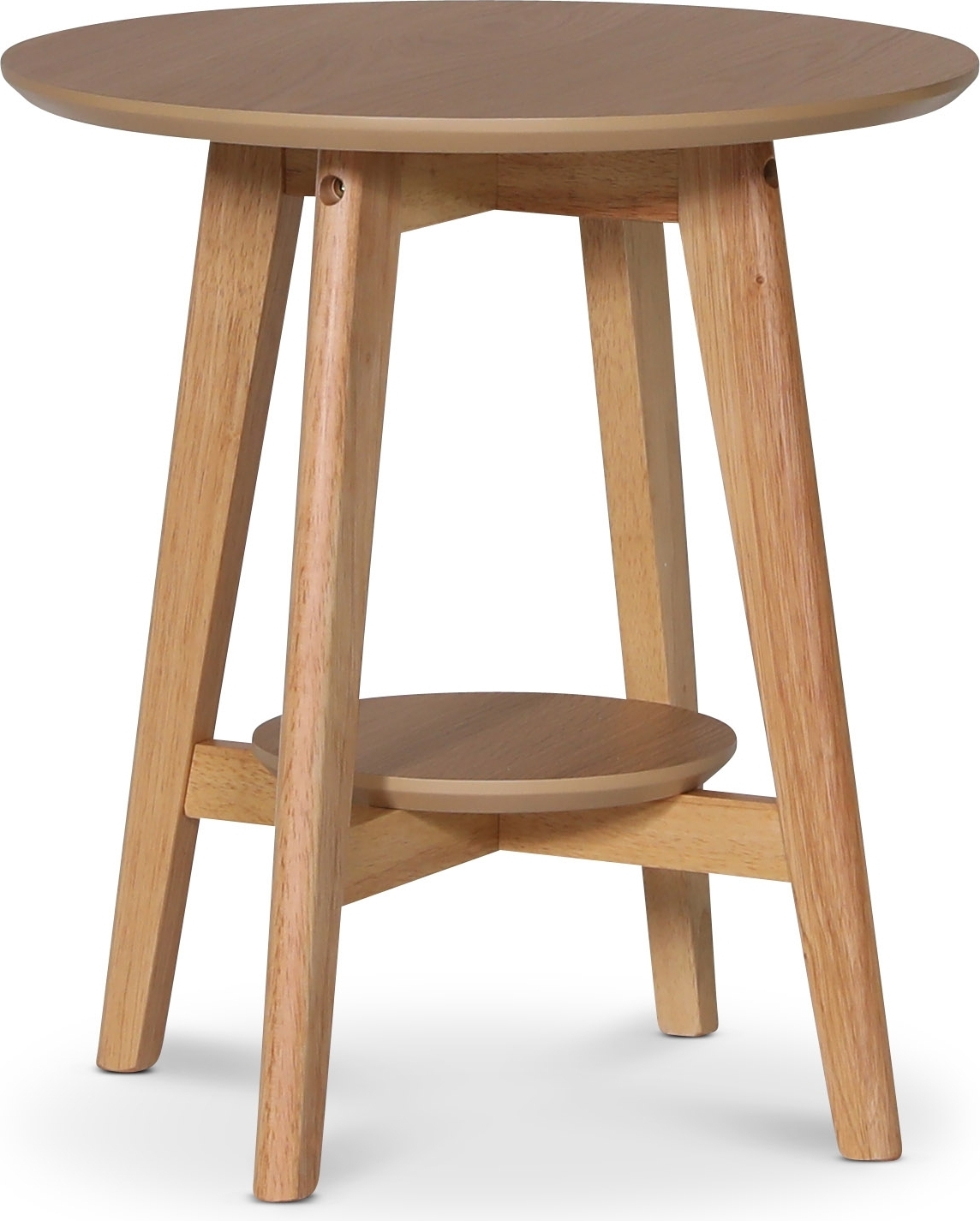 Bridge runt sidobord Ø50 cm - Ekfanér + Textilvård för möbler Bridge runt sidobord Ø50 cm - Ekfanér + Textilvård för möbler