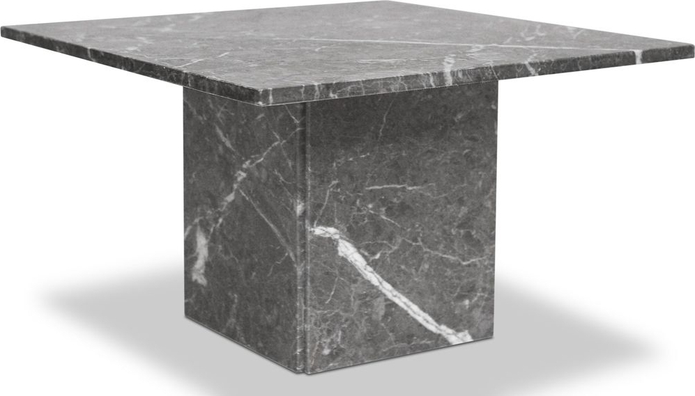 Level soffbord 75x75 cm - Gr� marmor + M�beltassar