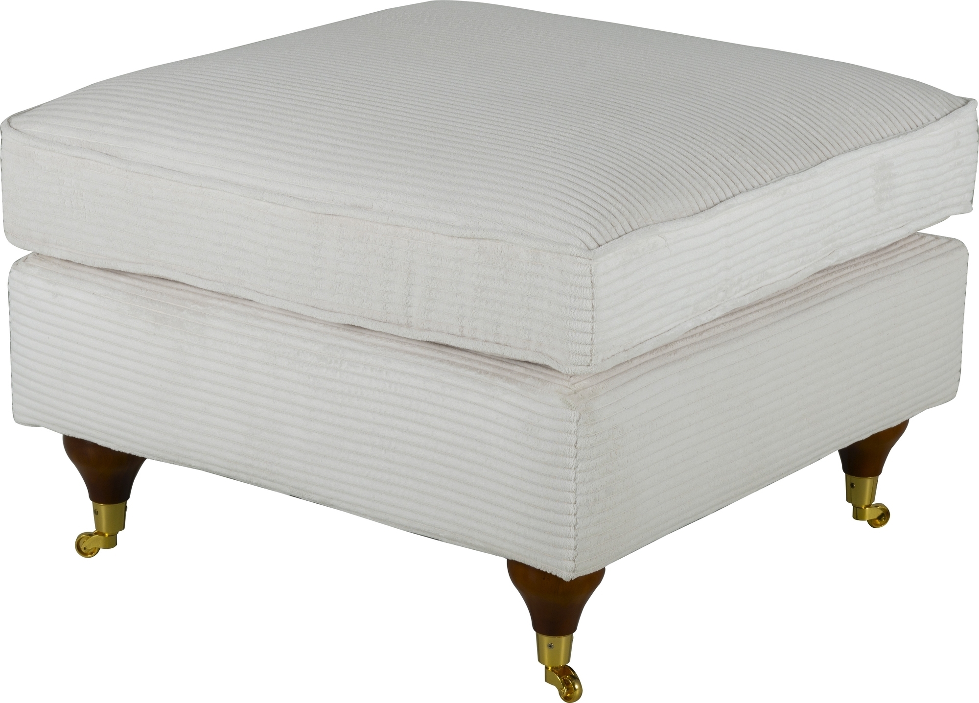 Fotpall Howard - Beige manchester