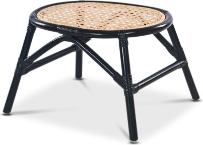 Anton fotpall - Svart/rotting + Möbeltassar Anton fotpall - Svart/rotting + Möbeltassar