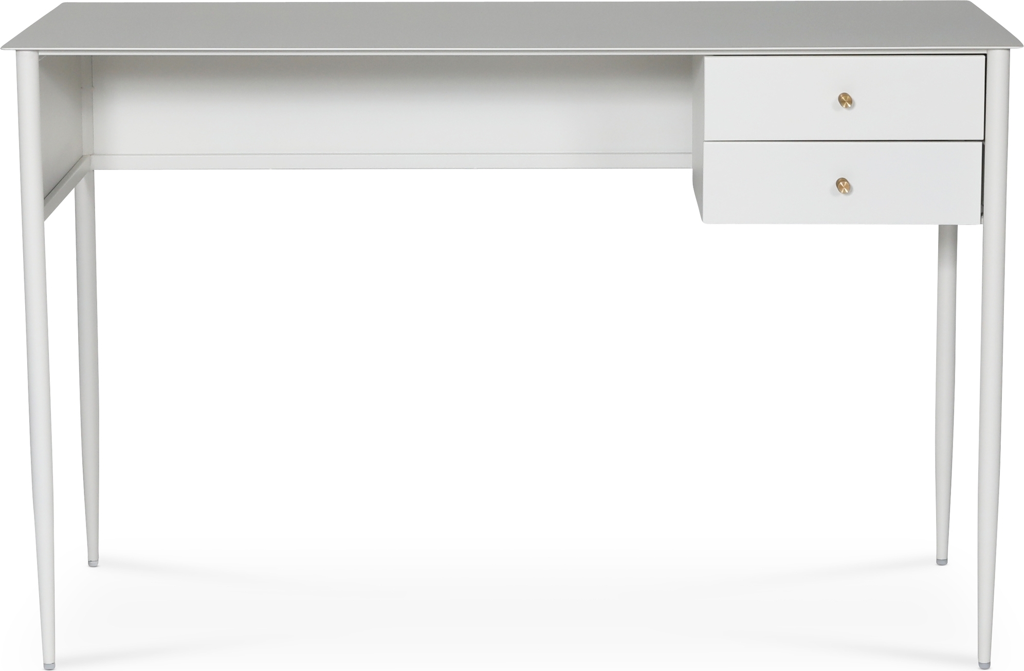 Flash skrivbord 120x50 cm - Vit / M�ssing + Textilv�rd f�r m�bler