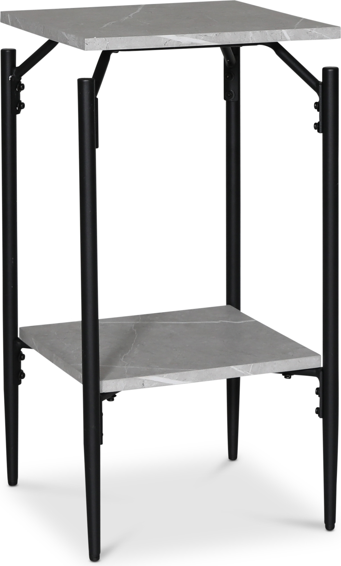 Wayne sidobord med hylla 40 x 40 cm - Ljusgrå marmor (Foliering) Wayne sidobord med hylla 40 x 40 cm - Ljusgrå marmor (Foliering)