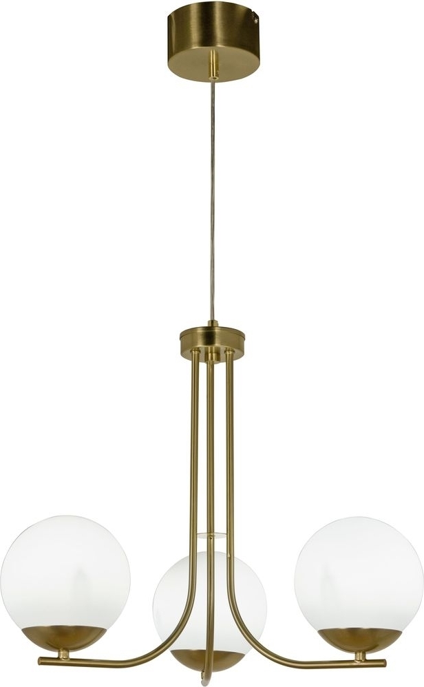 Orfeus taklampa - Matt mässing/opalvit Orfeus taklampa - Matt mässing/opalvit