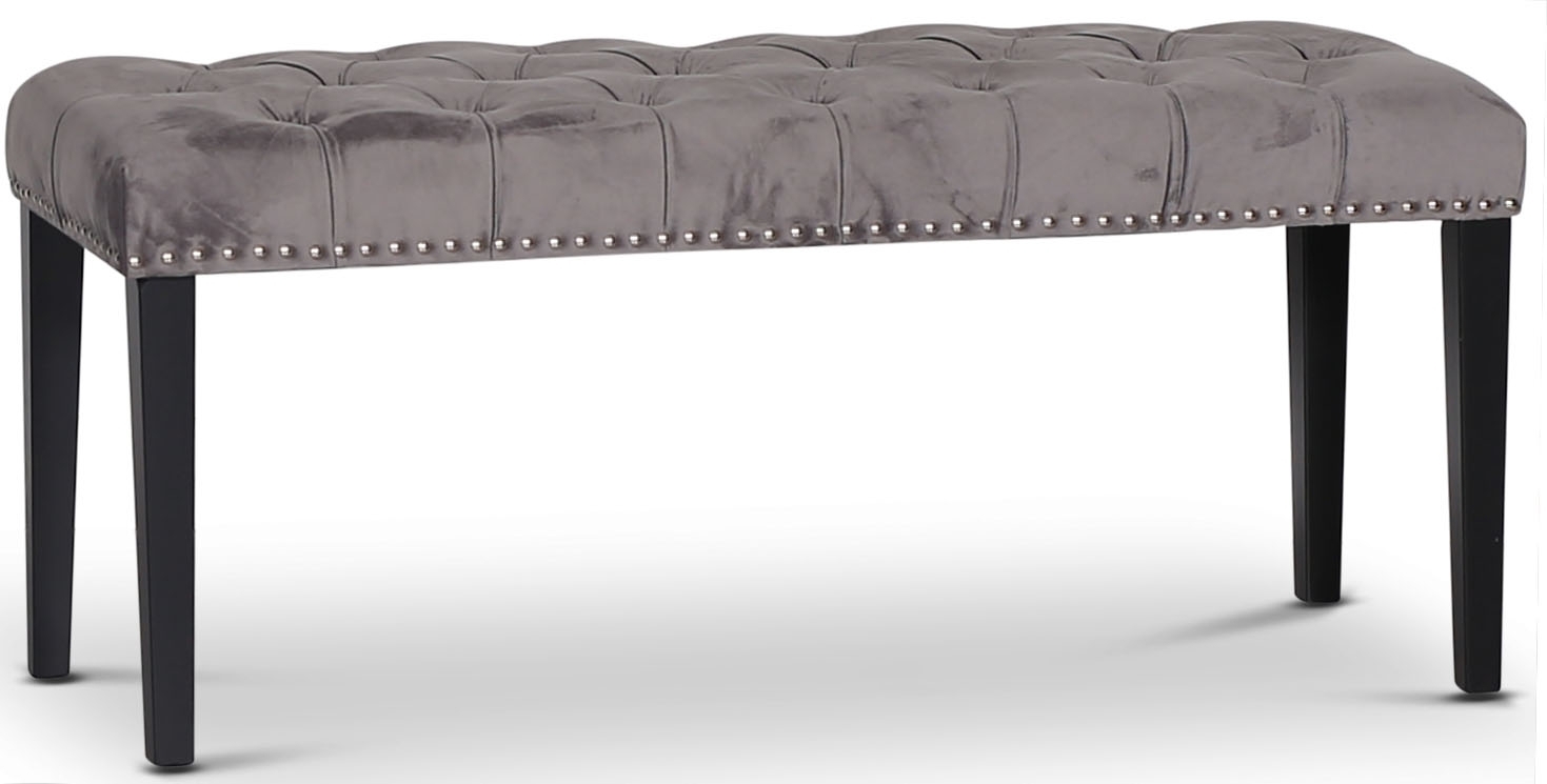 Tuva sittb�nk i gr� sammet