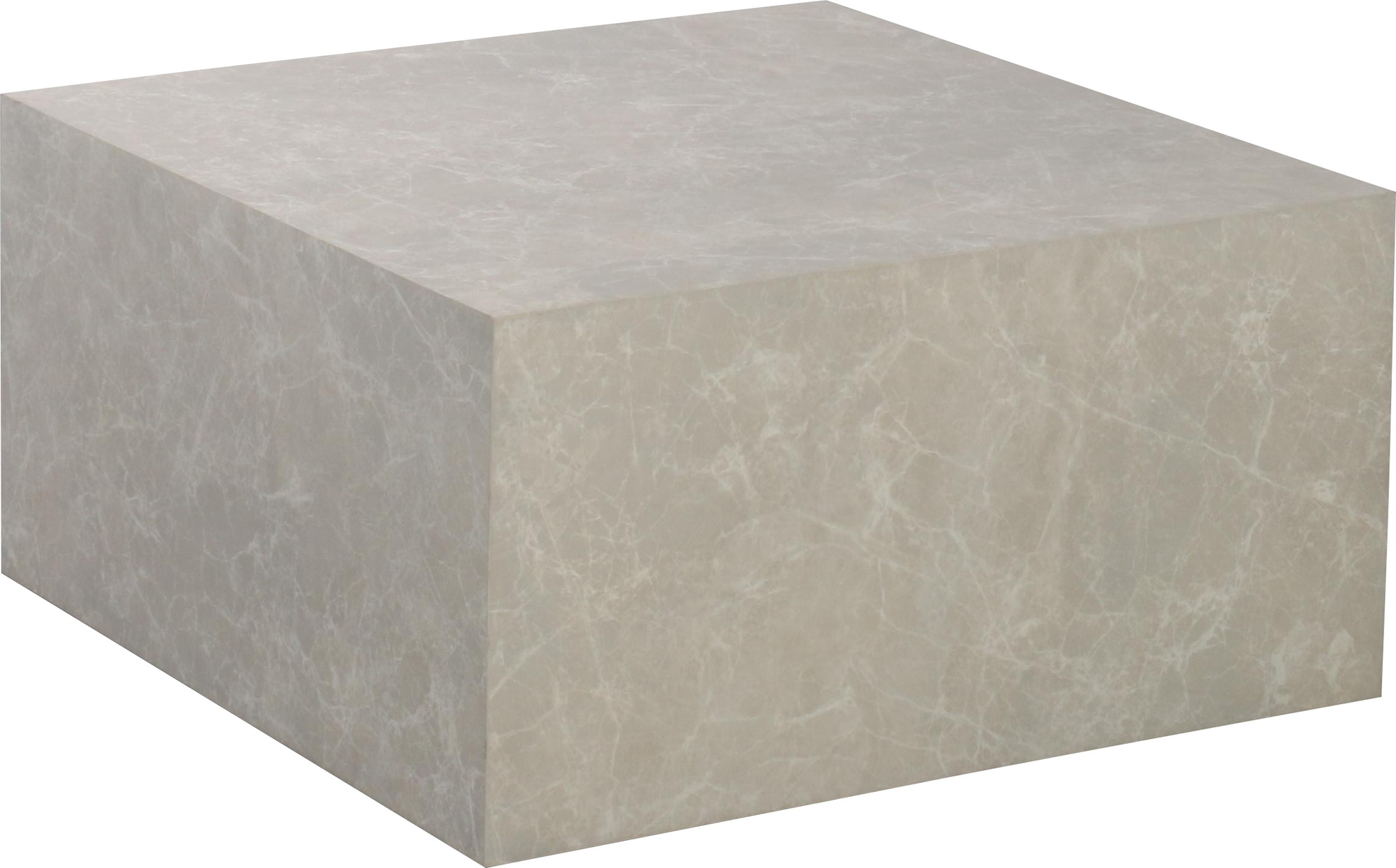Soffbord Kuben - Beige marmor
