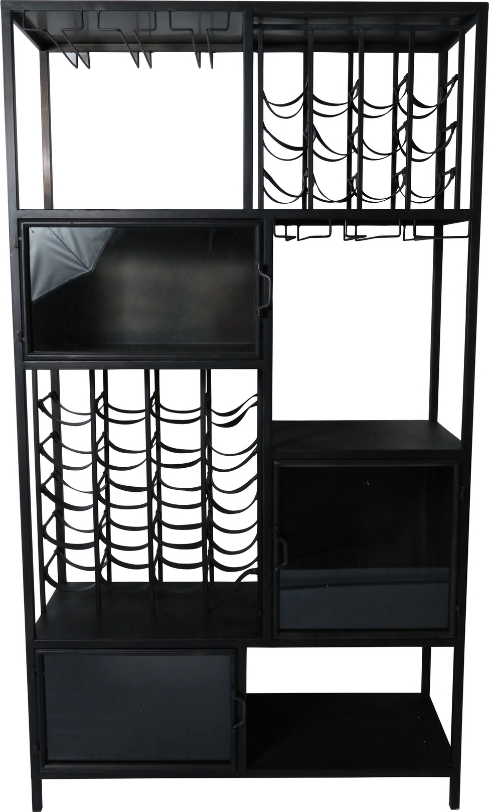 Mindy hylla med vinst�ll f�r 32 flaskor - Metall / Glas