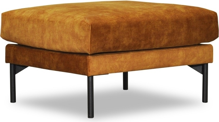 Smilla fotpall 70x60 cm - Guldbrun sammet Smilla fotpall 70x60 cm - Guldbrun sammet