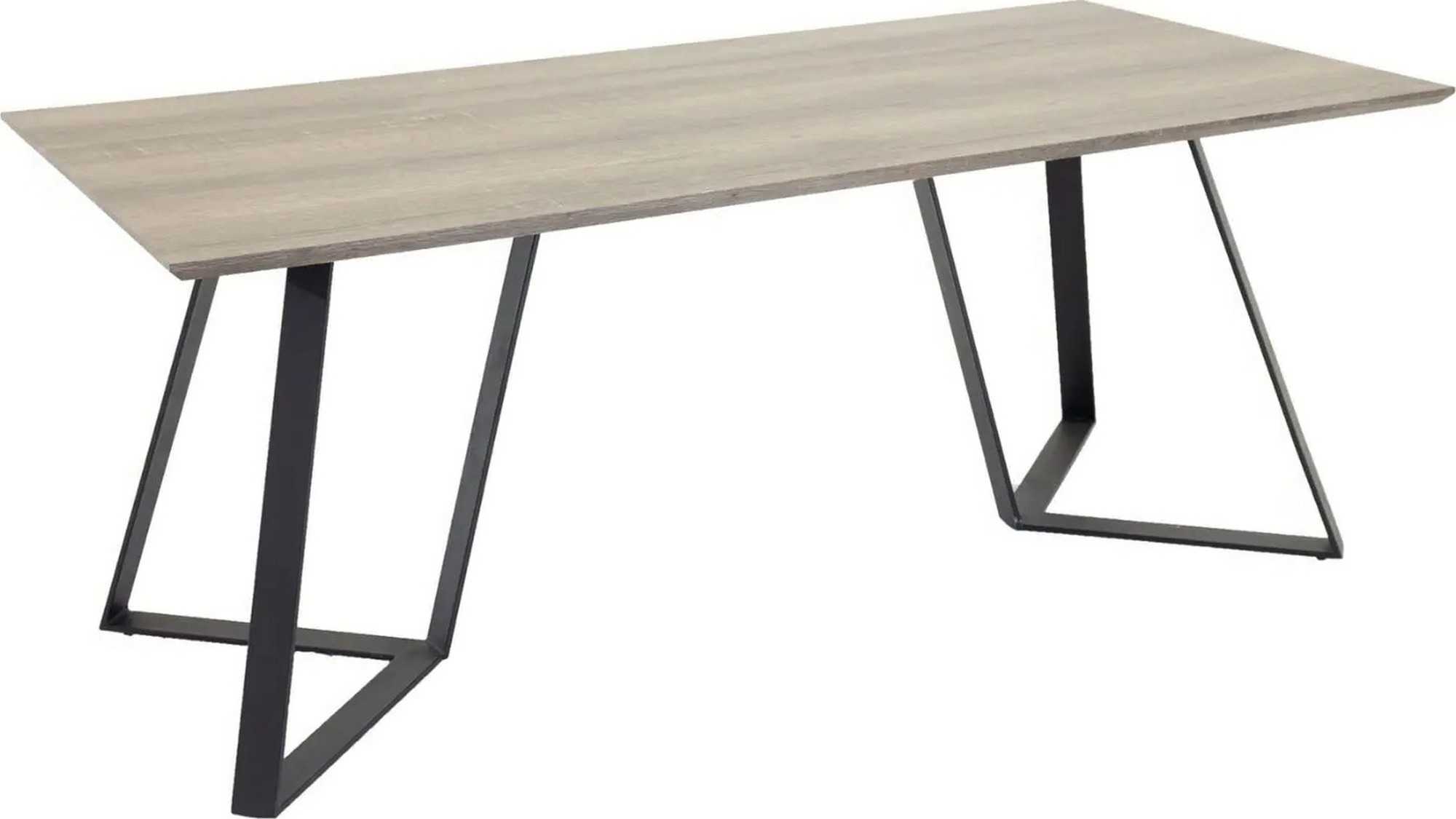 Matbord 180x90 cm - Ek/svart