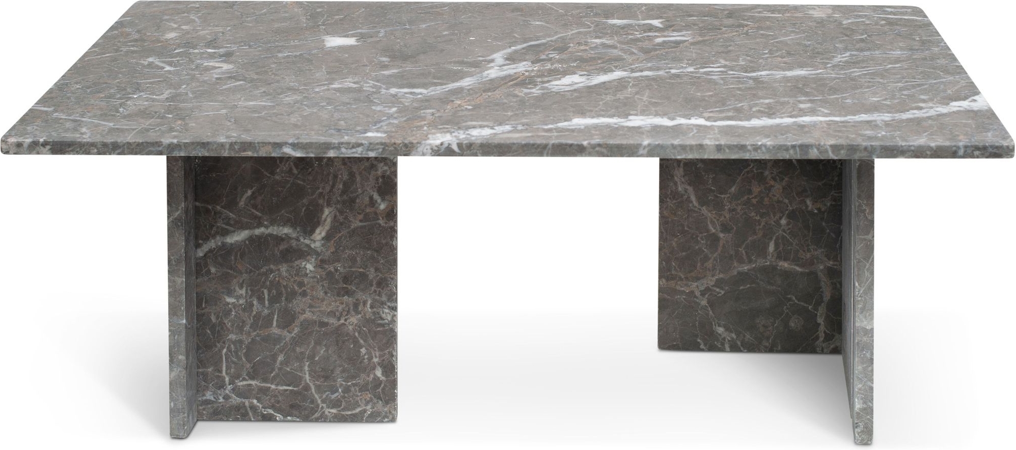 Level soffbord 110x60 cm - Gr� marmor