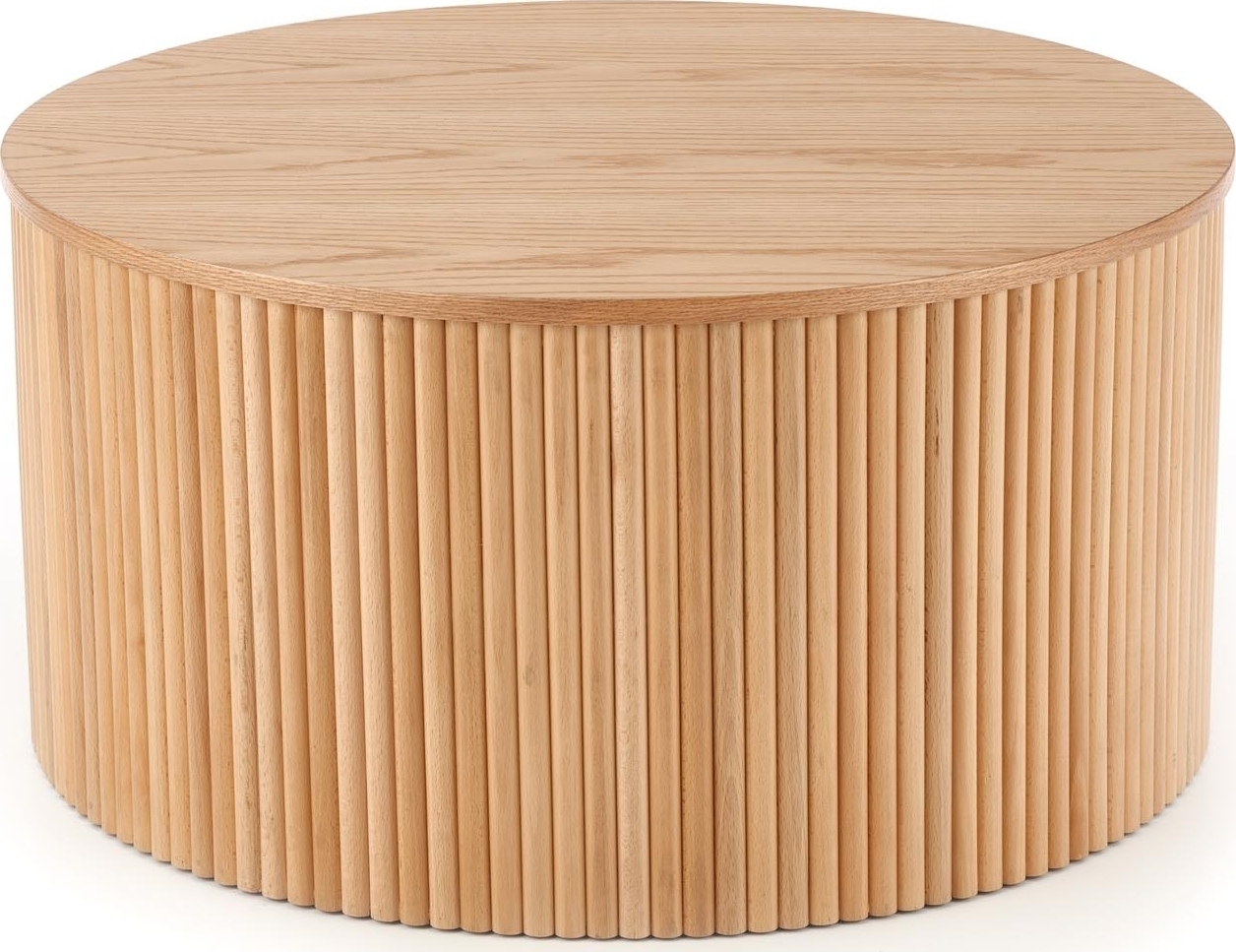 Celie runt soffbord med tr�lameller �80 cm