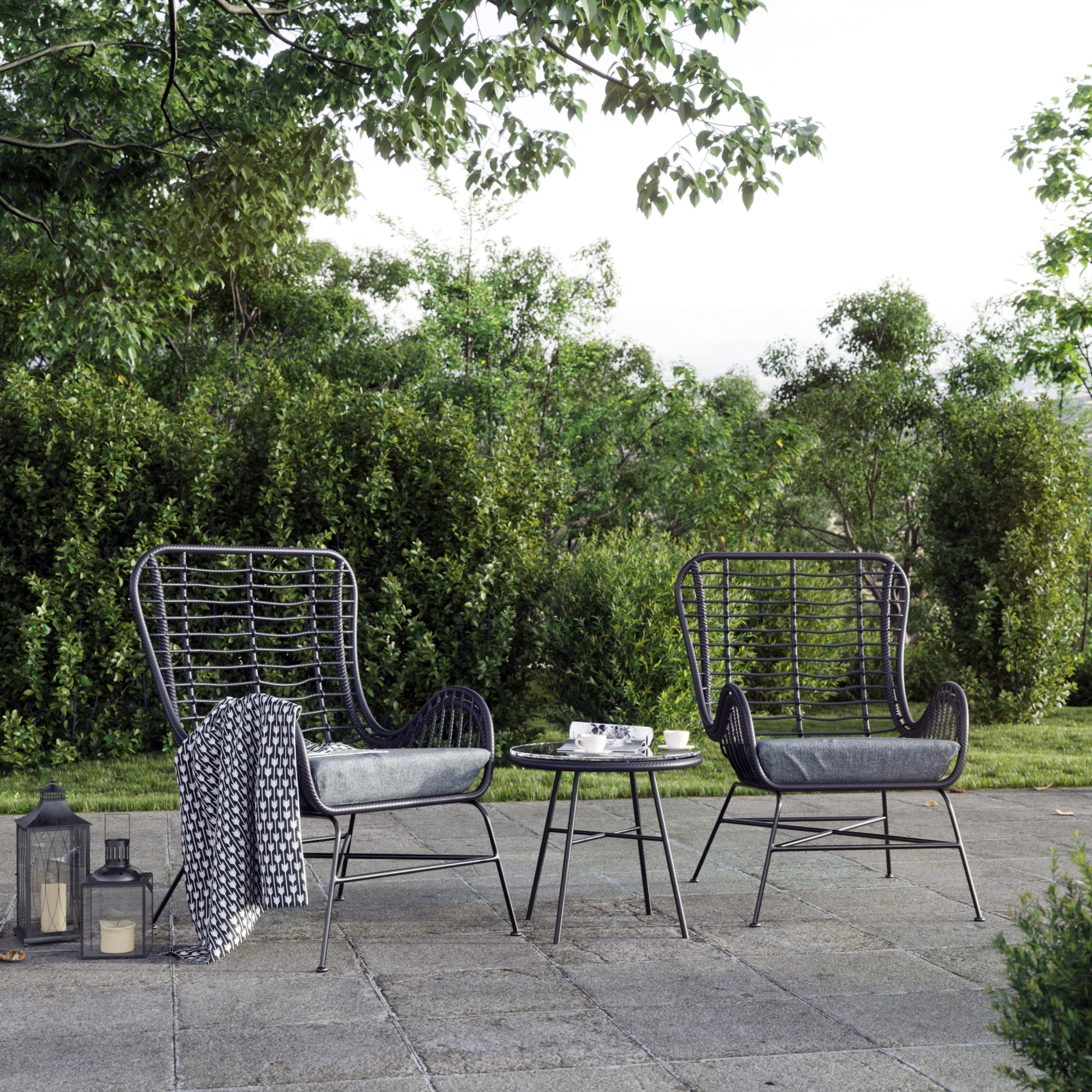 Draget Utemöbelgrupp komplett med dynor Draget Utemöbelgrupp komplett med dynor