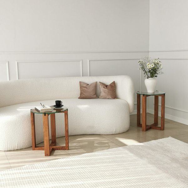 Amalfi satsbord 40/40 cm - Valnt