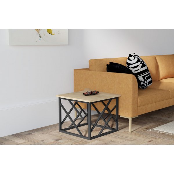 Wanda sidobord 53,5 x 53,5 cm - Safir/svart Wanda sidobord 53,5 x 53,5 cm - Safir/svart