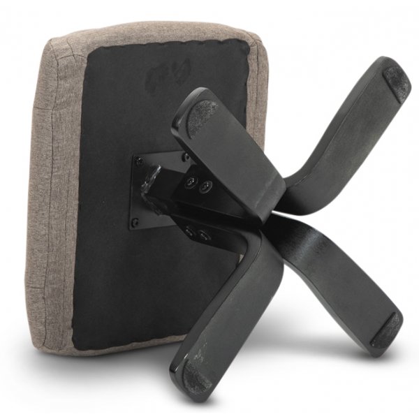 Oslo reclinerfåtölj med pall i mörkbeige tyg Oslo reclinerfåtölj med pall i mörkbeige tyg