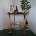 Jättefin och lätt att montera ihop. Sherry Serveringsvagn - Mässing/klarglas