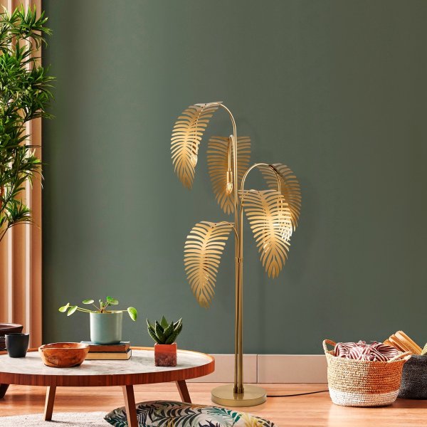 Palm golvlampa - Guld Palm golvlampa - Guld