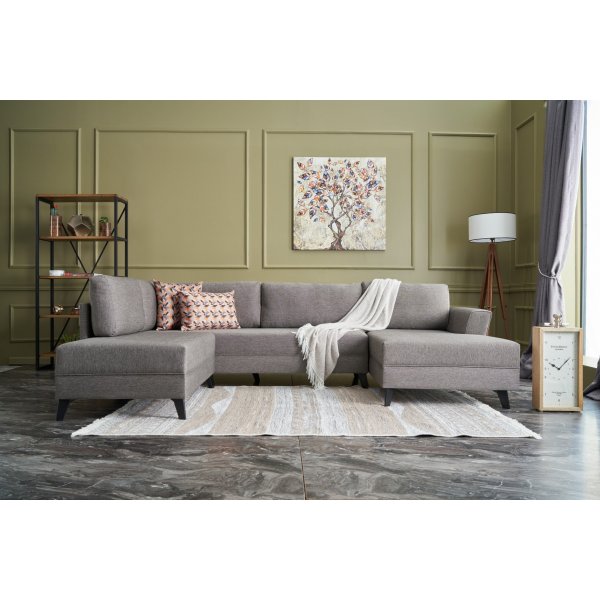 Eris u-bäddsoffa - Brun Eris u-bäddsoffa - Brun