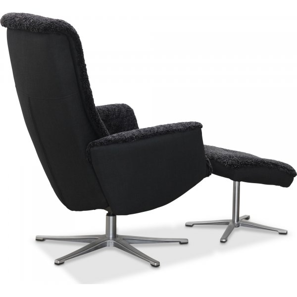 Paris ftlj med pall - Mrkgr frskinn