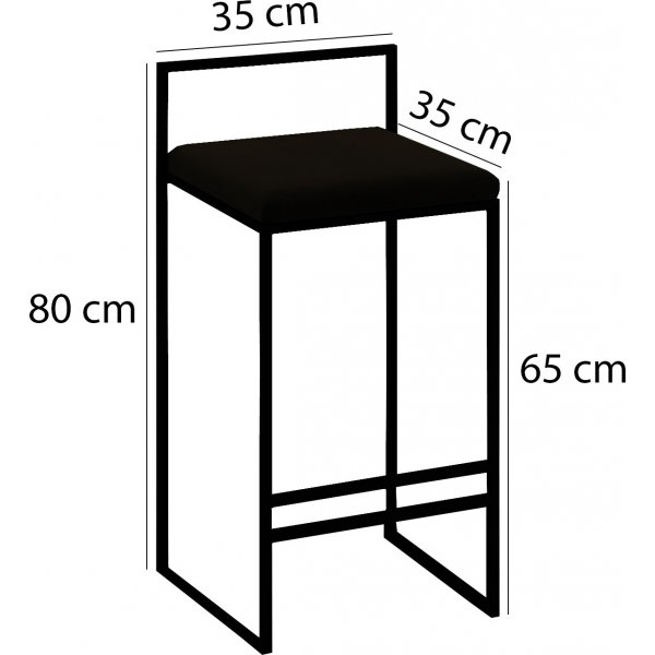 Tabouret de bar nordique - Gris Tabouret de bar nordique - Gris