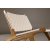 Rike loungestol - Cream PU/teak