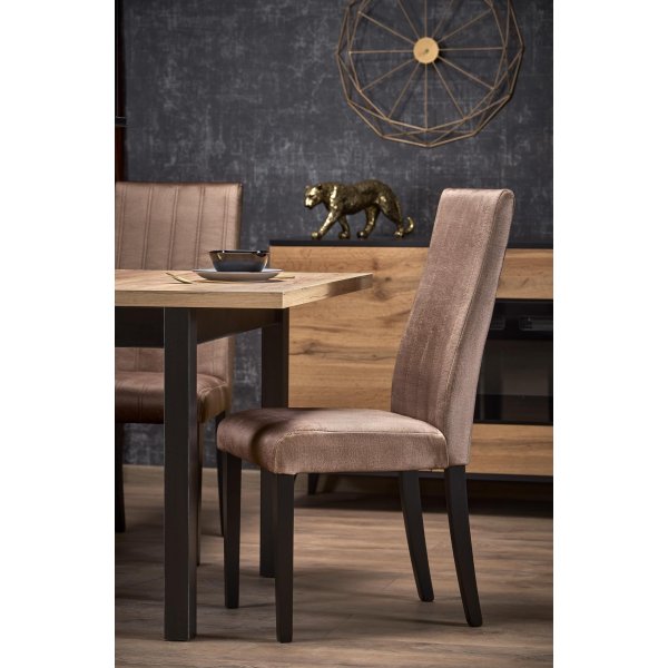 Table à manger Callahan 90-125 x 90 cm - Chêne artisanal/noir Table à manger Callahan 90-125 x 90 cm - Chêne artisanal/noir