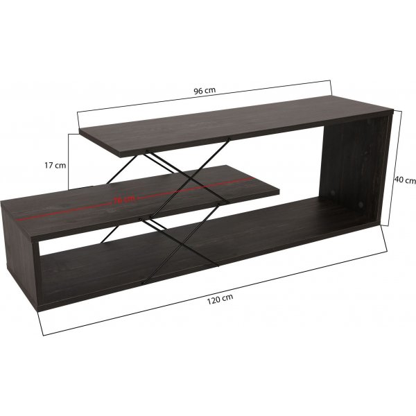 Banc multimédia Zigzag - Brun foncé Banc multimédia Zigzag - Brun foncé
