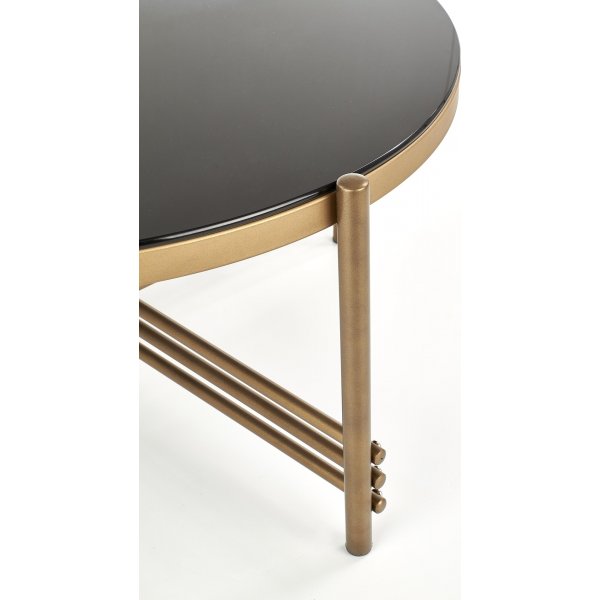 Salontafel Jenelle in zwart/goud - Ø80 cm Salontafel Jenelle in zwart/goud - Ø80 cm