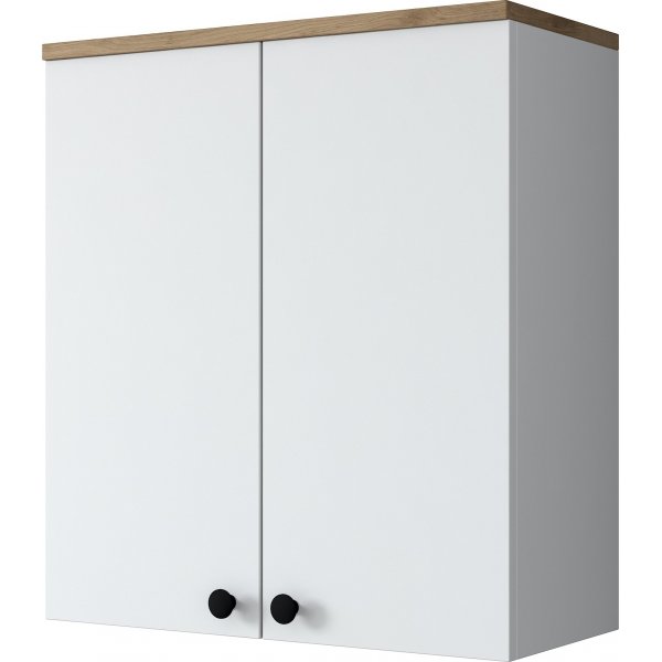Mendy vggskp 65 cm - Valnt/vit