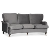 Howard Watford deluxe 4-sits svängd soffa - Grå sammet Howard Watford deluxe 4-sits svängd soffa - Grå sammet