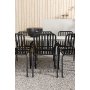 Lina utematgrupp med 6 st Peking stolar - Beige/Svart