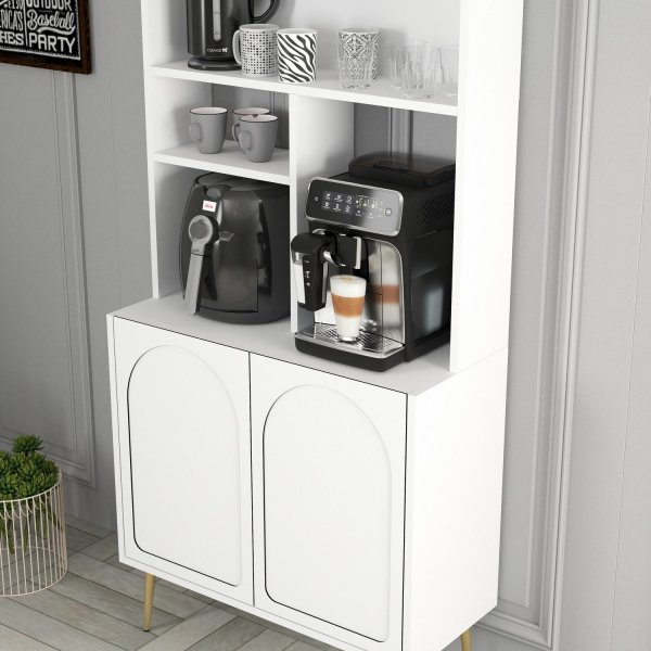 Lyon köksskåp 80 cm - Vit/guld Lyon köksskåp 80 cm - Vit/guld