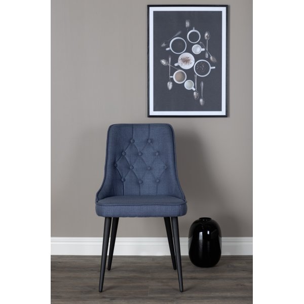Chaise de Salle à Manger Alice Deluxe - Bleu/Noir Chaise de Salle à Manger Alice Deluxe - Bleu/Noir