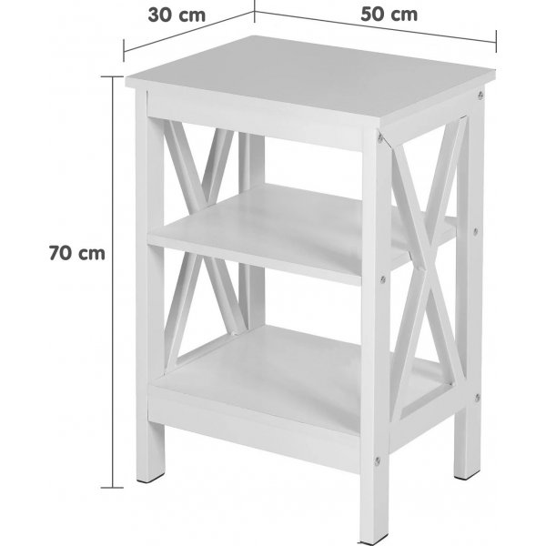 Table d\\\'appoint chic Blanc - 50 x 30 cm