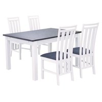 Skagen matgrupp - Bord inklusive 4 st stolar - Vit/Brun Skagen matgrupp - Bord inklusive 4 st stolar - Vit/Brun