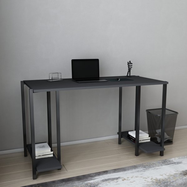 Bureau Academy 125,2 x 60 cm - Noir/anthracite