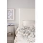 Housse de tte de lit Saga 180 cm - Blanc cass