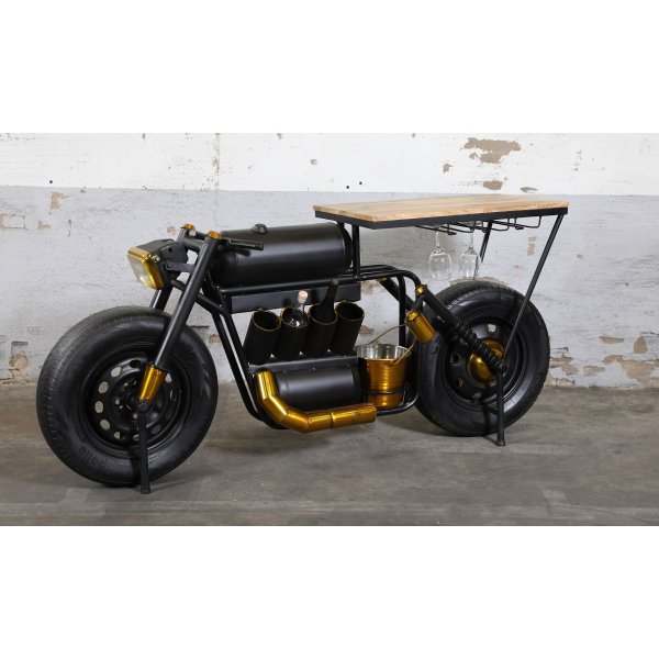 Vector biker motorcykel barbord/bardisk - Svart/guldig Vector biker motorcykel barbord/bardisk - Svart/guldig