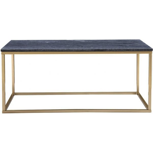 Accent 110x60 cm soffbord i gr� marmor med m�ssings underrede