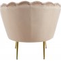 Fauteuil in donkerbeige fluweel/messing - Kingsley Fauteuil in donkerbeige fluweel/messing - Kingsley