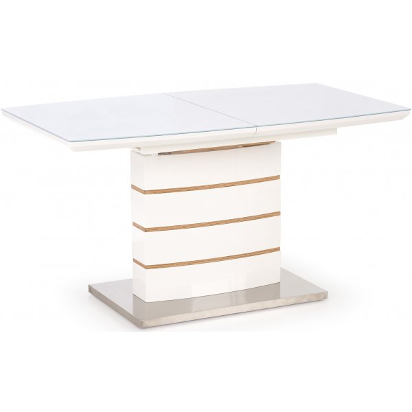 Table à manger extensible Mervin 140-180 cm - Chêne / Blanc brillant Table à manger extensible Mervin 140-180 cm - Chêne / Blanc brillant