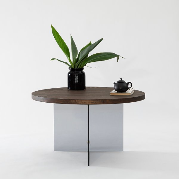 Table basse Serenity Ø70 cm - Noyer/gris foncé Table basse Serenity Ø70 cm - Noyer/gris foncé