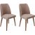 Ensemble de chaises de salle  manger Jaffa, 2 pcs - Beige/noyer