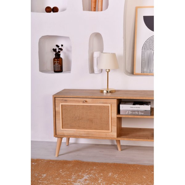 Banc multimédia Jota 180 cm - Chêne Banc multimédia Jota 180 cm - Chêne