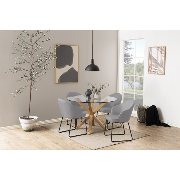 Heaven eettafel 119 cm - Eiken