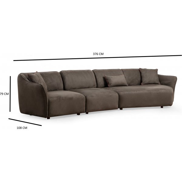 Canap divan Mentis 376 cm - Marron