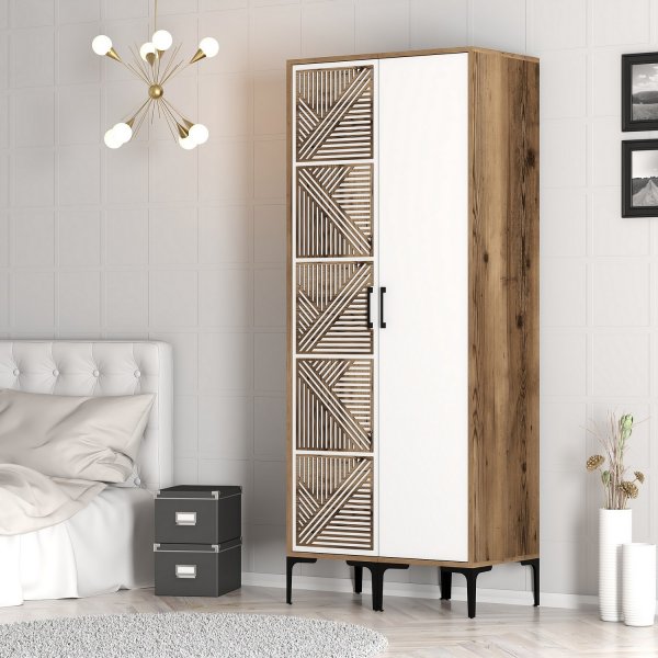 Armoire Kumsal 2 Noyer/blanc Armoire Kumsal 2 Noyer/blanc