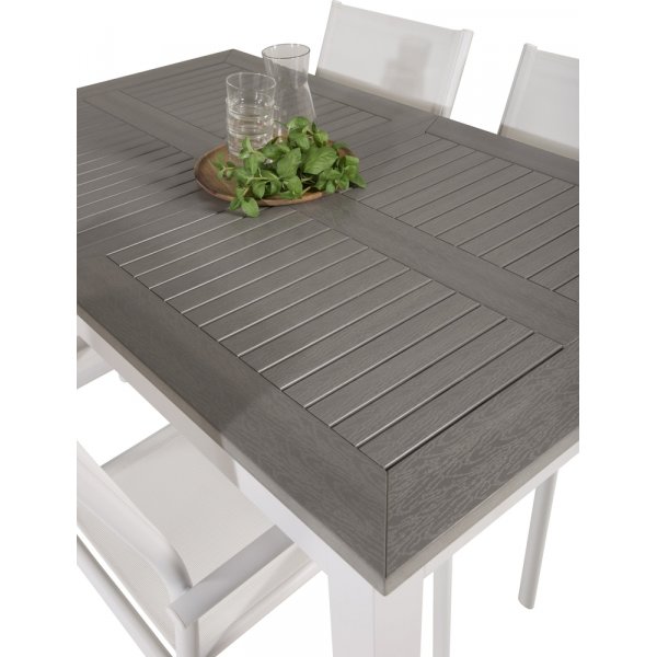 Albany utematgrupp med 4 st Santorini stolar - Grå/Vit Albany utematgrupp med 4 st Santorini stolar - Grå/Vit