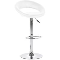 Liverpool barstol - Krom / Vit (PU) Liverpool barstol - Krom / Vit (PU)