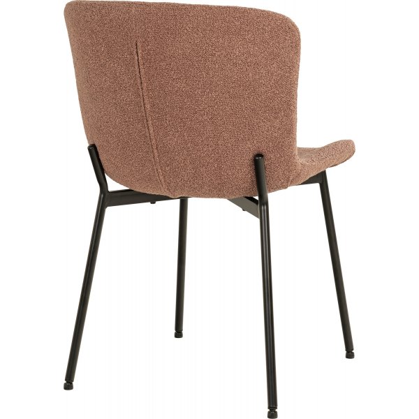 Chaise de salle à manger Maceda Boucle rouge rouille Chaise de salle à manger Maceda Boucle rouge rouille