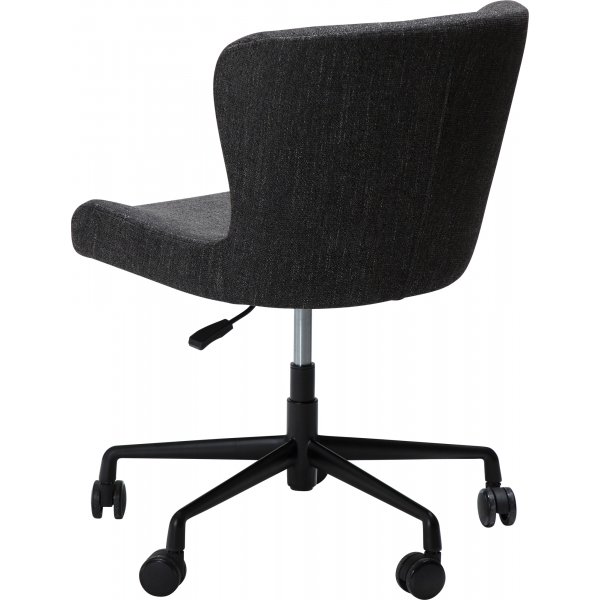 Chaise de bureau Glam - Boucle noire/noir Chaise de bureau Glam - Boucle noire/noir